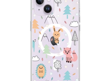 Whimsy Wildlife iPhone 15 MagSafe Compatible Ultra Clear Case For Cheap