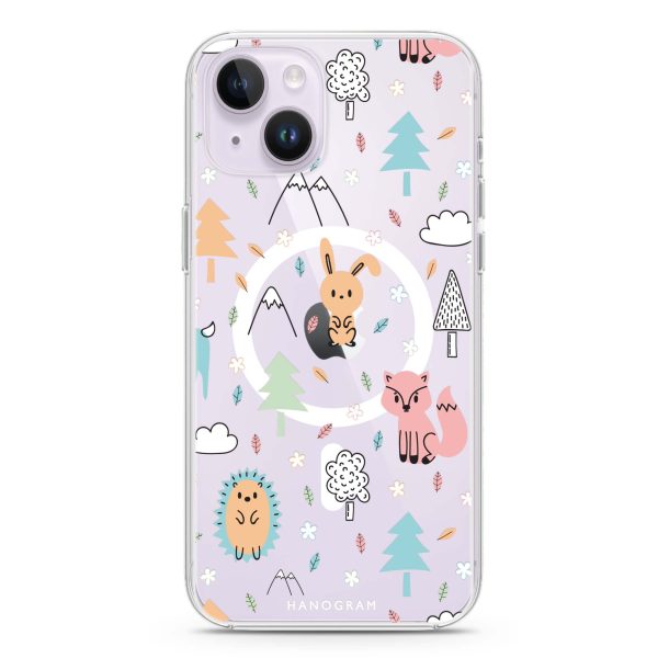 Whimsy Wildlife iPhone 14 Plus MagSafe Compatible Ultra Clear Case Online now