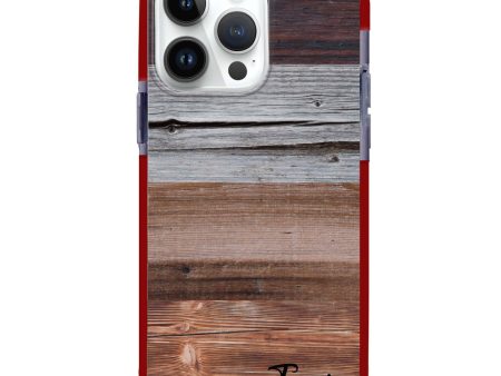 Wood Grain Varigegated iPhone 15 Pro Max MagSafe Compatible Ultra Shockproof Case Fashion