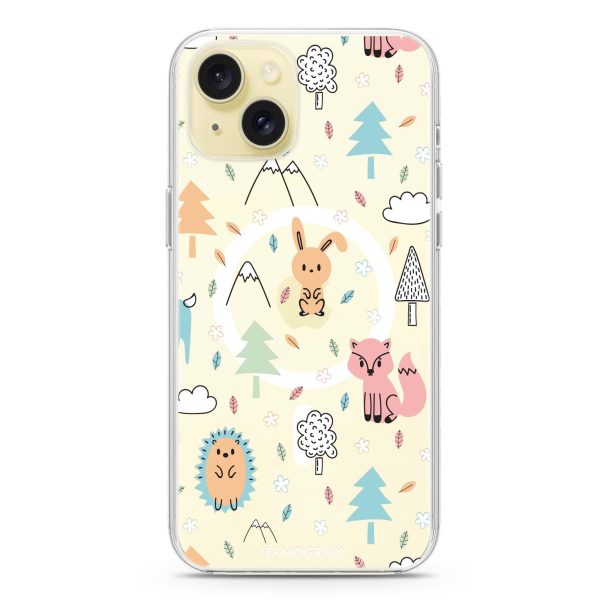 Whimsy Wildlife iPhone 15 Plus MagSafe Compatible Ultra Clear Case Sale