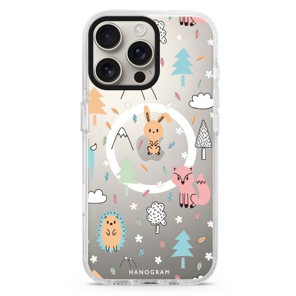 Whimsy Wildlife iPhone 15 Pro Max MagSafe Compatible Ultra Clear Case Hot on Sale